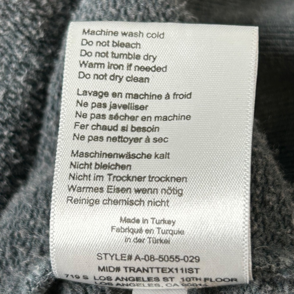 Anine Bing Ramona University Sweatshirt Los Angeles Washed Black Large - Picture 9 of 9